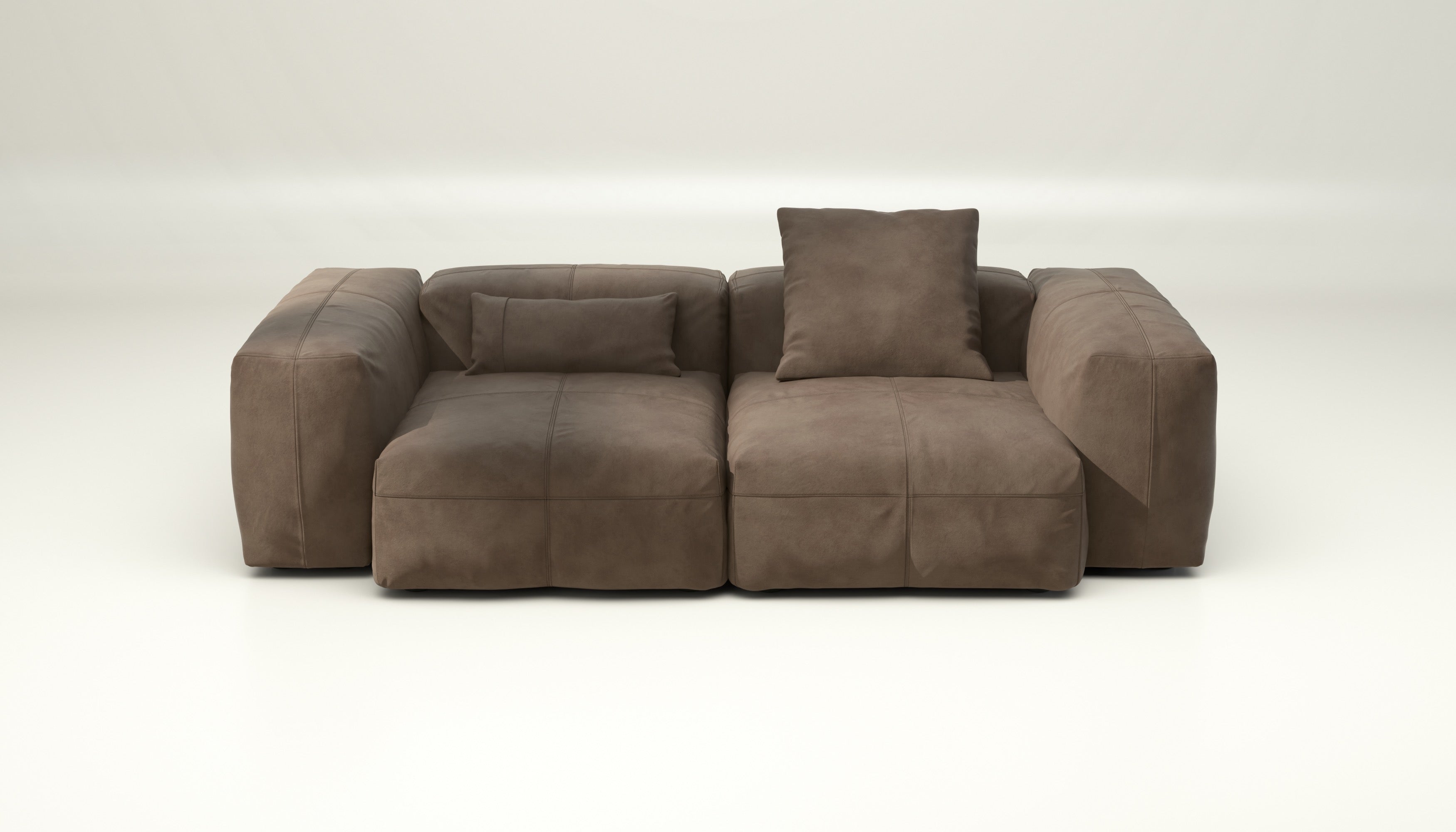 vetsak | Sofa Set 02 Medium - Leather - Cacao | Modular Sofa | 2.5