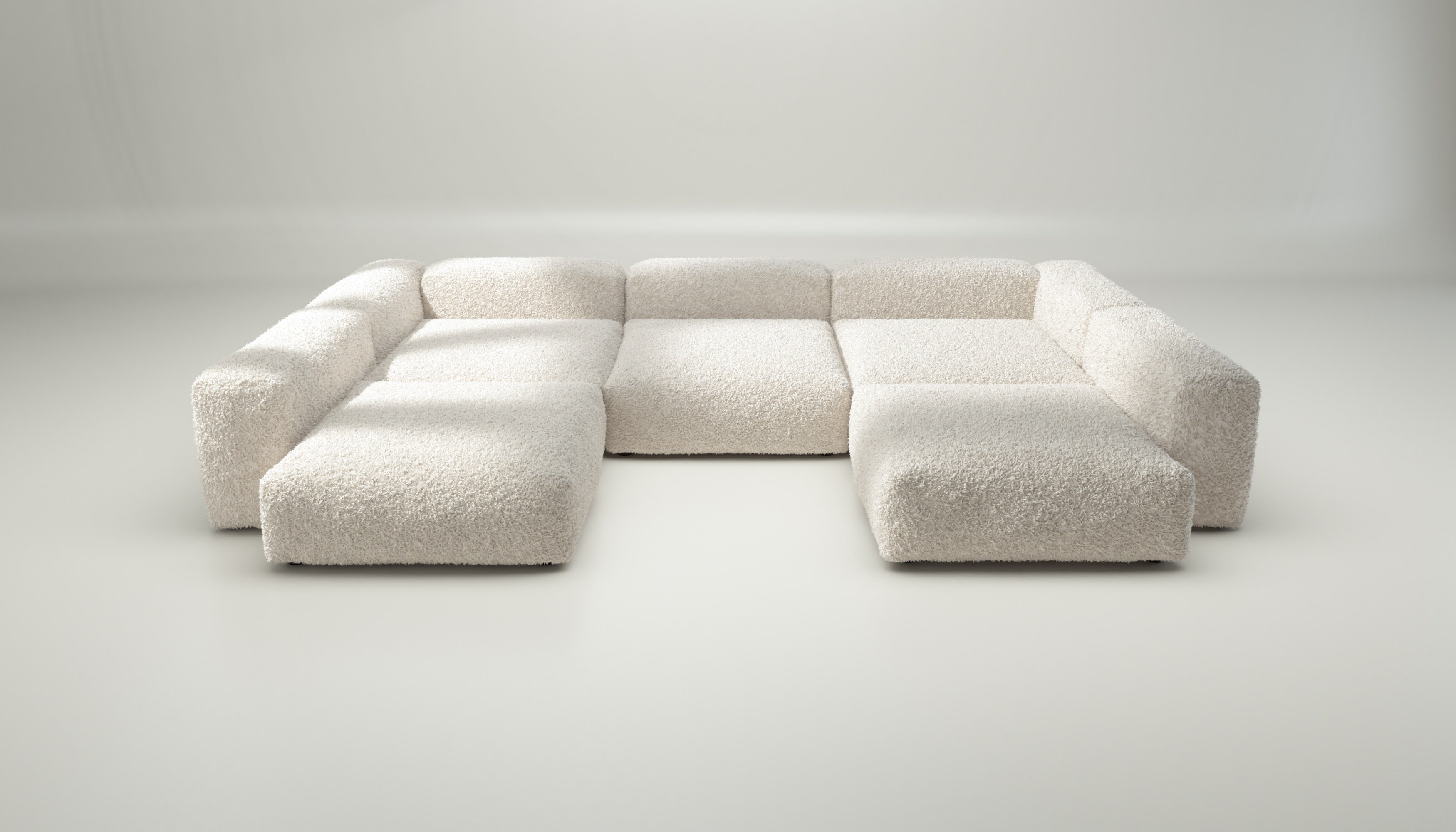 vetsak | Sofa Set 06 - Doodle - Creme | Modular Sofa | 6.5 Seater