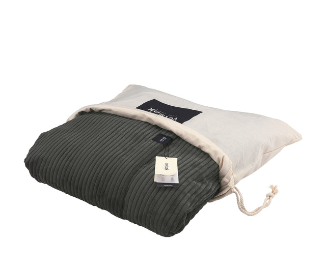 the beanbag cover - cord velour - dark grey