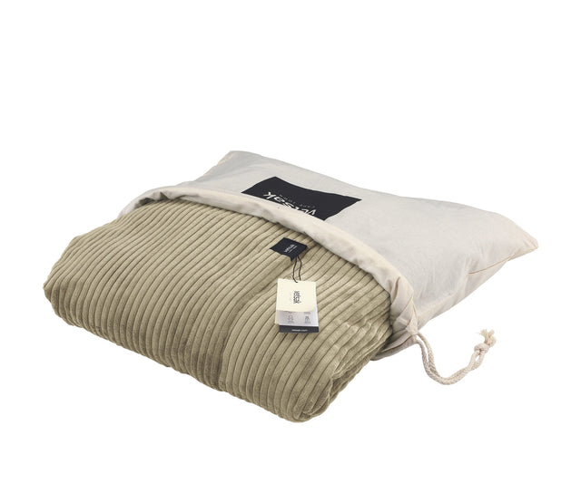 sofa side cover 41x12- cord velours - khaki