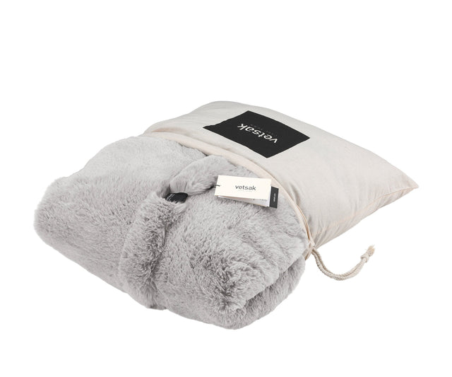 the jumbo beanbag cover - faux - fur - grey