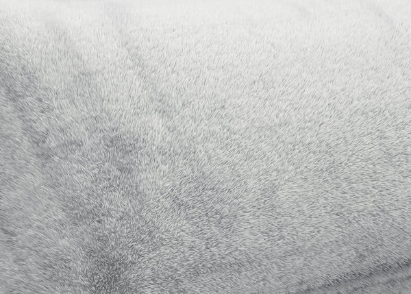 sofa seat cover - faux fur - grey - 41x33