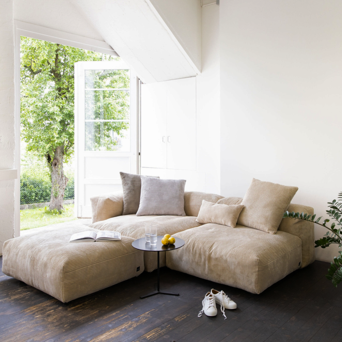 Vetsak Sofa Seat 105x105 Cord Velours khaki vetsak®