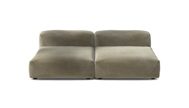 vetsak | Sofa Set 01 Large - Cord Velour - Khaki | Modular Sofa | 3.5 Seater