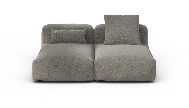vetsak | Sofa Set 01 Medium - Pebble - Platinum | Modular Sofa | 2.5 Seater