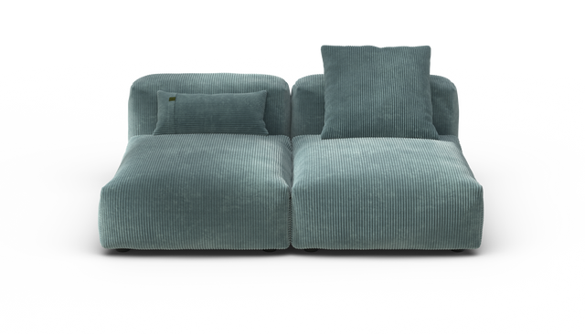 vetsak | Sofa Set 01 Medium - Cord Velour - Mint | Modular Sofa | 2.5 Seater