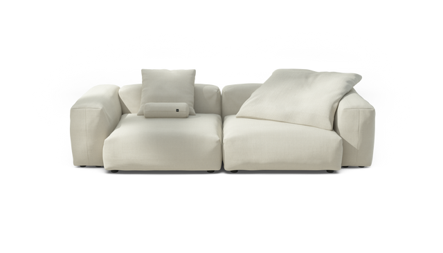 vetsak | Sofa Set 02 Large - Pique - Creme | Modular Sofa | 3.5 Seater | Big Sofa