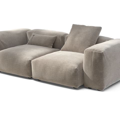 vetsak | Sofa Set 02 Medium - Cord Velour - Platinum | Modular Sofa ...