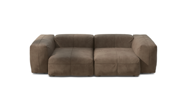 vetsak | Sofa Set 02 Medium - Leather - Cacao | Modular Sofa | 2.5 Seater | Big Sofa