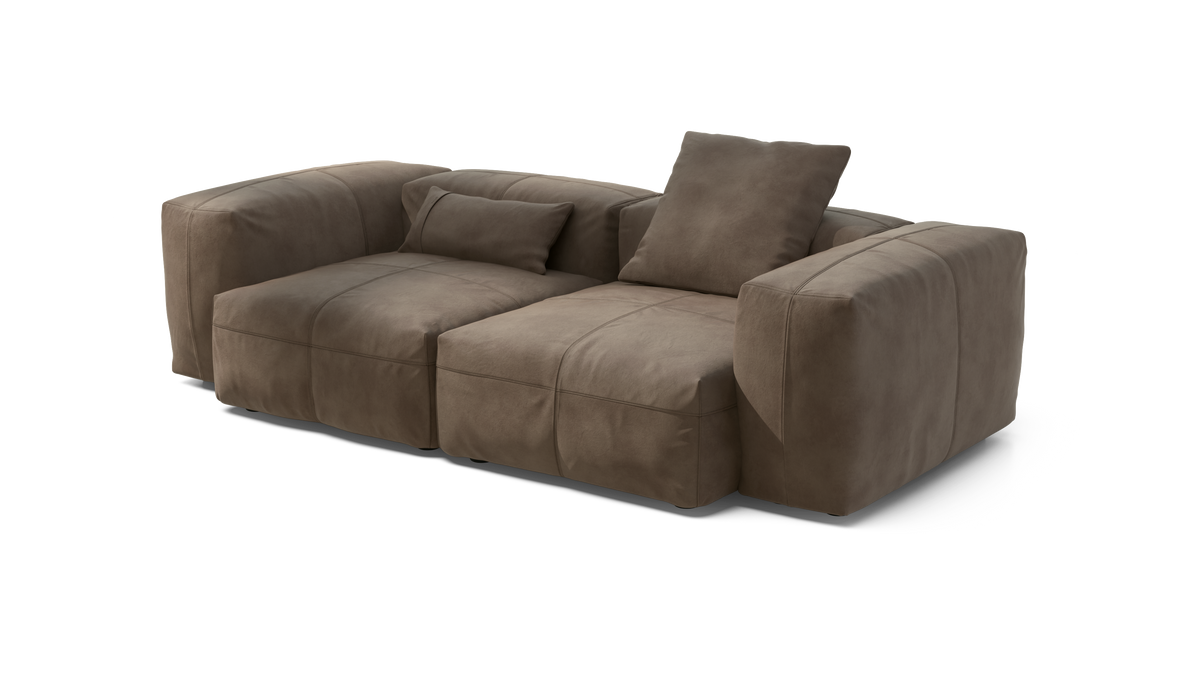 vetsak | Sofa Set 02 Medium - Leather - Cacao | Modular Sofa | 2.5