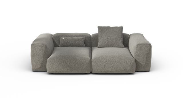 vetsak | Sofa Set 02 Medium - Pebble - Platinum | Modular Sofa | 2.5 Seater | Big Sofa