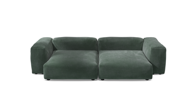 vetsak | Sofa Set 02 XLarge - Cord Velour - Hunter | Modular Sofa | 3.5 Seater | Big Sofa