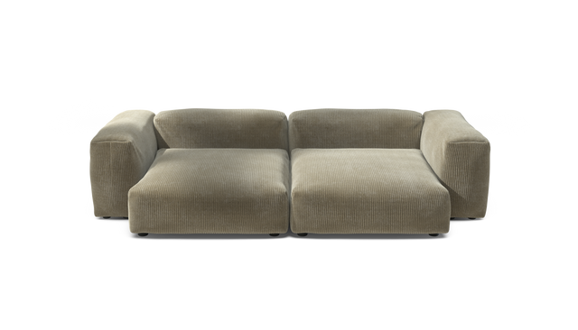 vetsak | Sofa Set 02 XLarge - Cord Velour - Khaki | Modular Sofa | 3.5 Seater | Big Sofa
