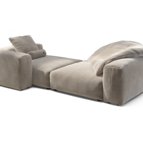 vetsak | Sofa Set 02 XLarge - Cord Velour - Platinum | Modular Sofa ...
