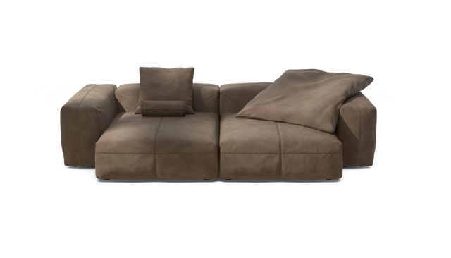 vetsak | Sofa Set 02 XLarge - Leather - Cacao | Modular Sofa | 3.5 Seater | Big Sofa