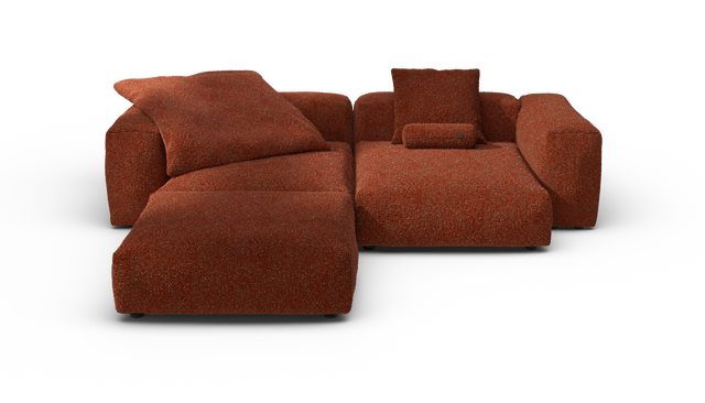 vetsak | Sofa Set 03 - Nub - Sienna | Modular Sofa | 3.5 Seater | Big Sofa | Corner Sofa