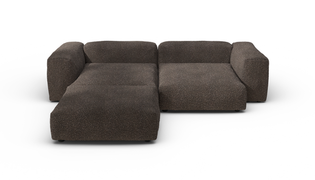 vetsak | Sofa Set 03 - Nub - Walnut | Modular Sofa | 3.5 Seater | Big Sofa | Corner Sofa