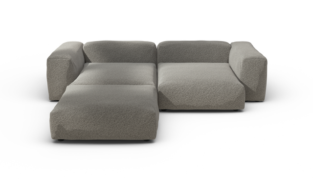 vetsak | Sofa Set 03 - Pebble - Platinum | Modular Sofa | 3.5 Seater | Big Sofa | Corner Sofa