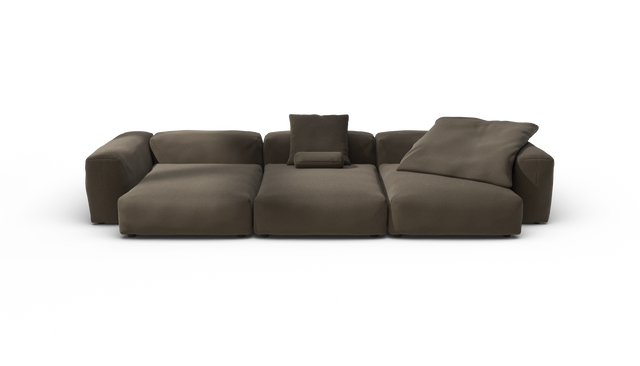 vetsak | Sofa Set 05 - Breeze - Brown | Modular Sofa | 5 Seater | Big Sofa | Corner Sofa
