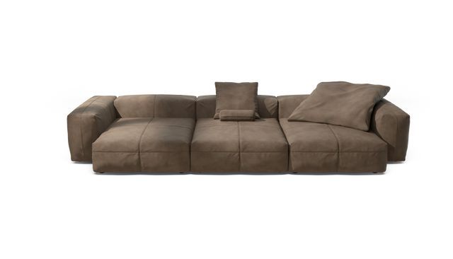 vetsak | Sofa Set 05 - Leather - Cacao | Modular Sofa | 5 Seater | Big Sofa | Corner Sofa