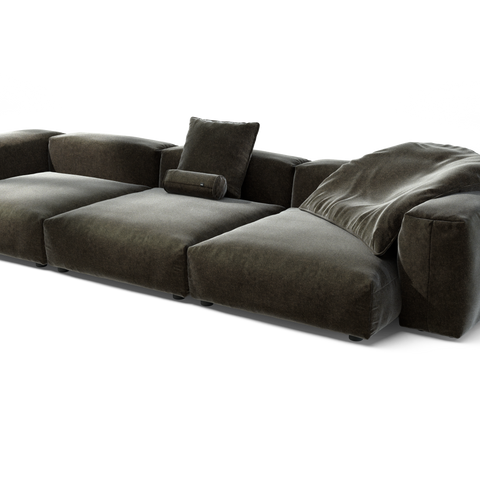 vetsak | Sofa Set 05 - Suave - Anthracite | Modular Sofa | 5 Seater ...