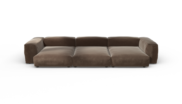 vetsak | Sofa Set 05 - Suave - Espresso | Modular Sofa | 5 Seater | Big Sofa | Corner Sofa