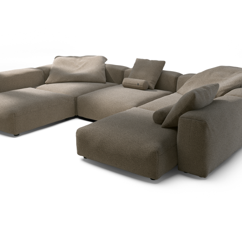vetsak | Sofa Set 06 - Loop Loop - Taupe | Modular Sofa | 6.5 Seater ...