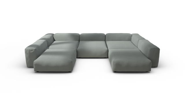 vetsak | Sofa Set 06 - Breeze - Sage | Modular Sofa | 6.5 Seater | Big Sofa | U-Shape | Corner Sofa