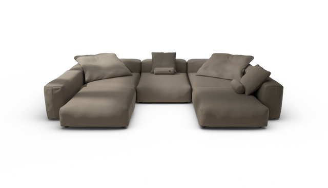 vetsak | Sofa Set 06 - Terrain - Driftwood | Modular Sofa | 6.5 Seater | Big Sofa | U-Shape | Corner Sofa