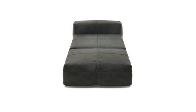 vetsak | Sofa Set 07 - Sun Lounger - Leather - Dark Grey | Modular Sofa | 2 Seater | Daybed | Chaiselounge
