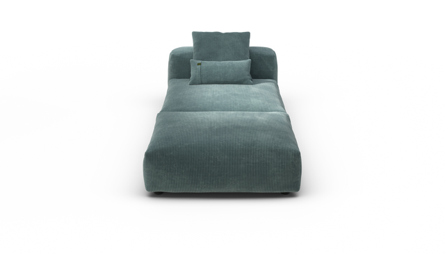 vetsak | Sofa Set 07 - Sun Lounger - Cord Velour - Mint | Modular Sofa | 2 Seater | Daybed | Chaiselounge