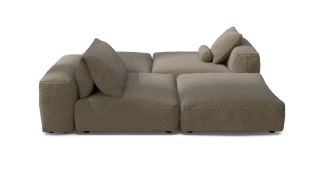 vetsak | Sofa Set 08 - Daybed - Loop Loop - Taupe | Modular Sofa | 6 Seater | Outdoor Island | Double lounger