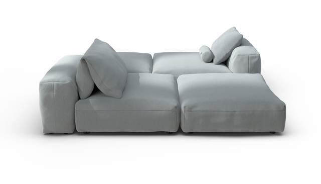 vetsak | Sofa Set 08 - Daybed - Pique - Turquoise | Modular Sofa | 6 Seater | Outdoor Island | Double lounger