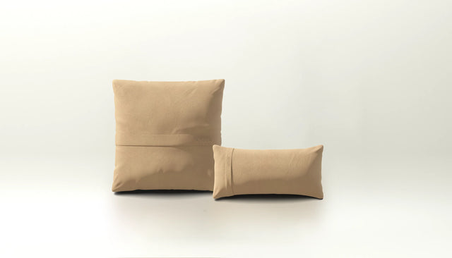pillow set 1 - leather - beige
