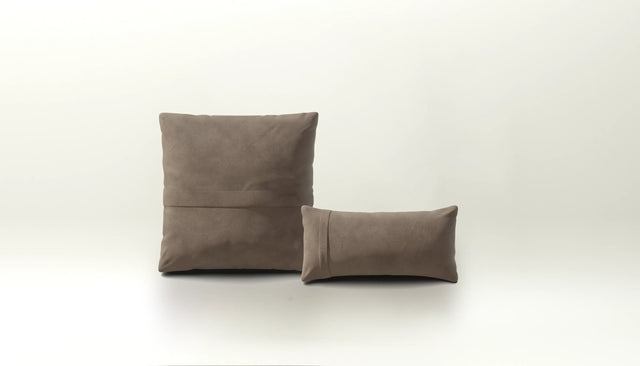 pillow set 1 - leather - cacao