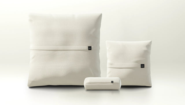pillow set 2 - pique - creme