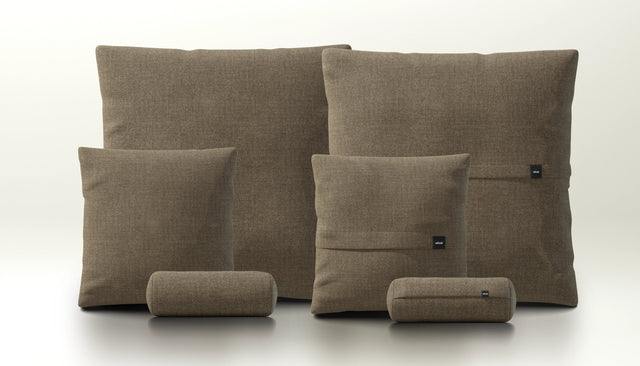 pillow set 3 - pique - taupe
