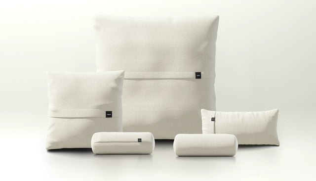 pillow set 4 - pique - creme