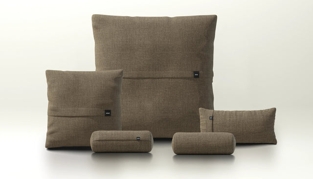 pillow set 4 - pique - taupe