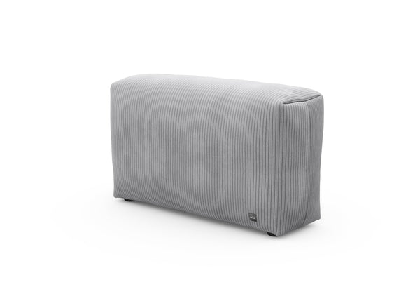 sofa side - cord velours - light grey - 41x12