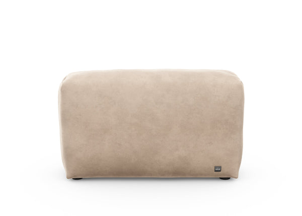 sofa side - velvet - stone - 41x12