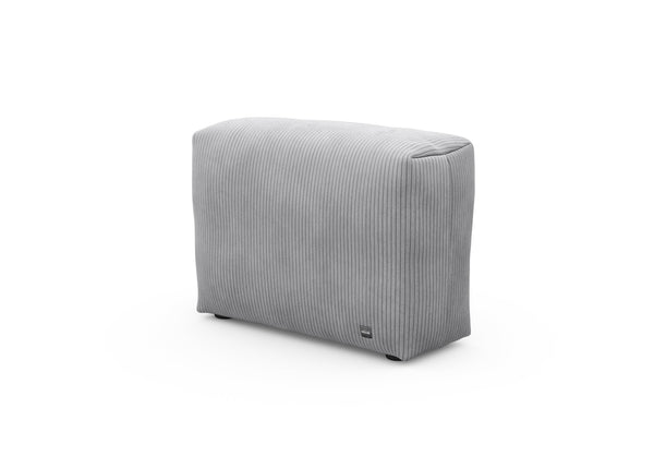 sofa side - cord velours - light grey - 33x12