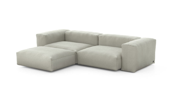 Preset three module chaise sofa - linen - stone - 272cm x 199cm