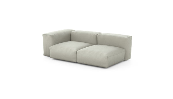 Preset two module chaise sofa - linen - stone - 199cm x 115cm