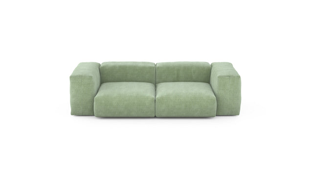 Preset two module sofa - cord velours - duck egg - 230cm x 115cm