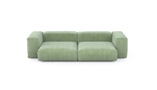 Preset two module sofa - cord velours - duck egg - 272cm x 136cm