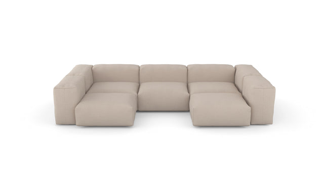 u-shape sofa - loop loop - duna - 123in x 78in