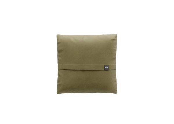 big pillow - leather  -  olive