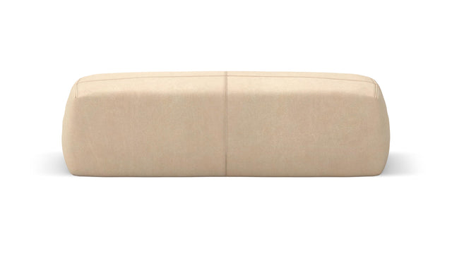 bloc armrest large - leather - beige - 41 in × 12 in