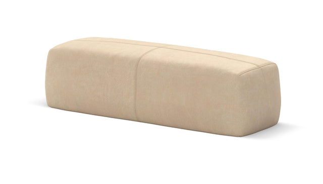 bloc armrest large - leather - beige - 41 in × 12 in